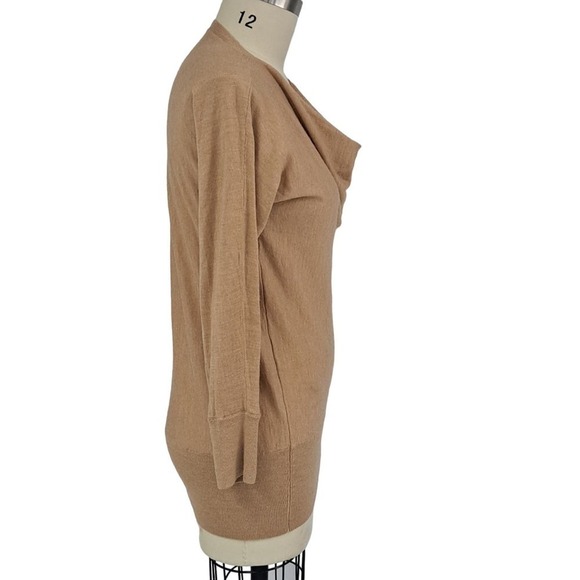 Talbots carmel 100% Merino Wool Cowl Neck Sweater Large NWOT - Picture 2 of 6